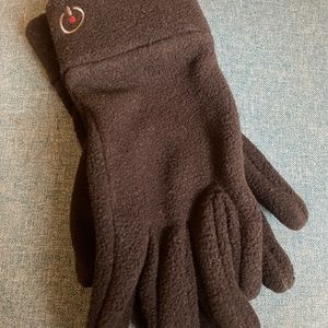 Mens black fleece gloves
